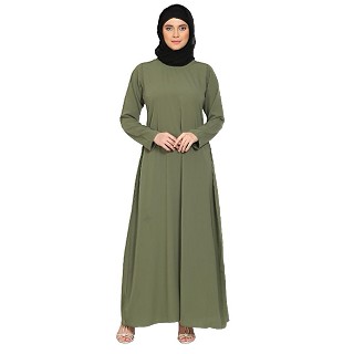 A-line inner abaya- Jade Green